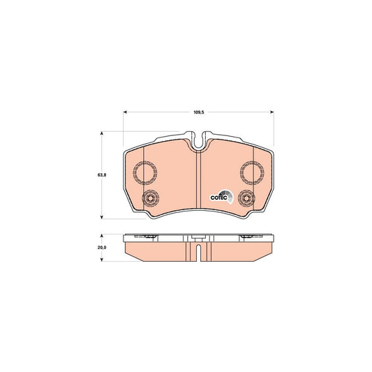 TRW Cotec Gdb1901 Brake Pad Set For Ford Transit Prepared For Wear Indicator With Brake Caliper Screws With Accessories