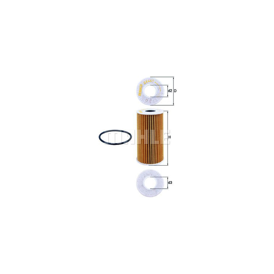 MAHLE ORIGINAL OX 441D Oil Filter Filter Insert