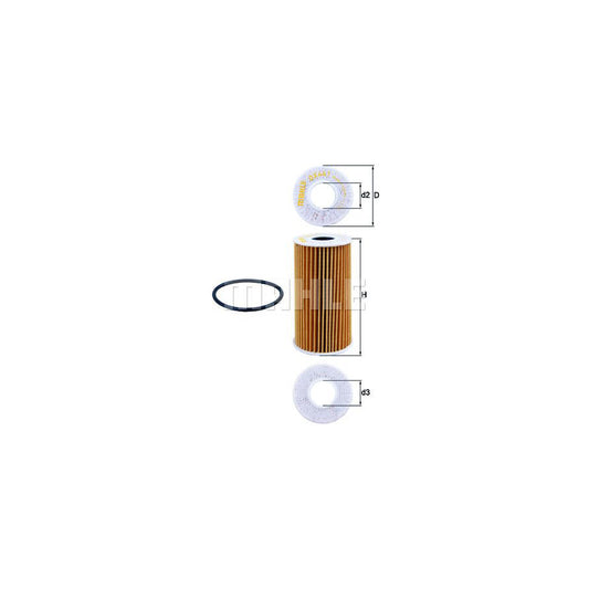 MAHLE ORIGINAL OX 441D Oil Filter Filter Insert