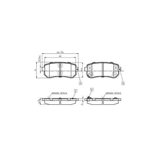 Bosch 0986Tb2975 Brake Pad Set Excl Wear Warning Contact With Accessories