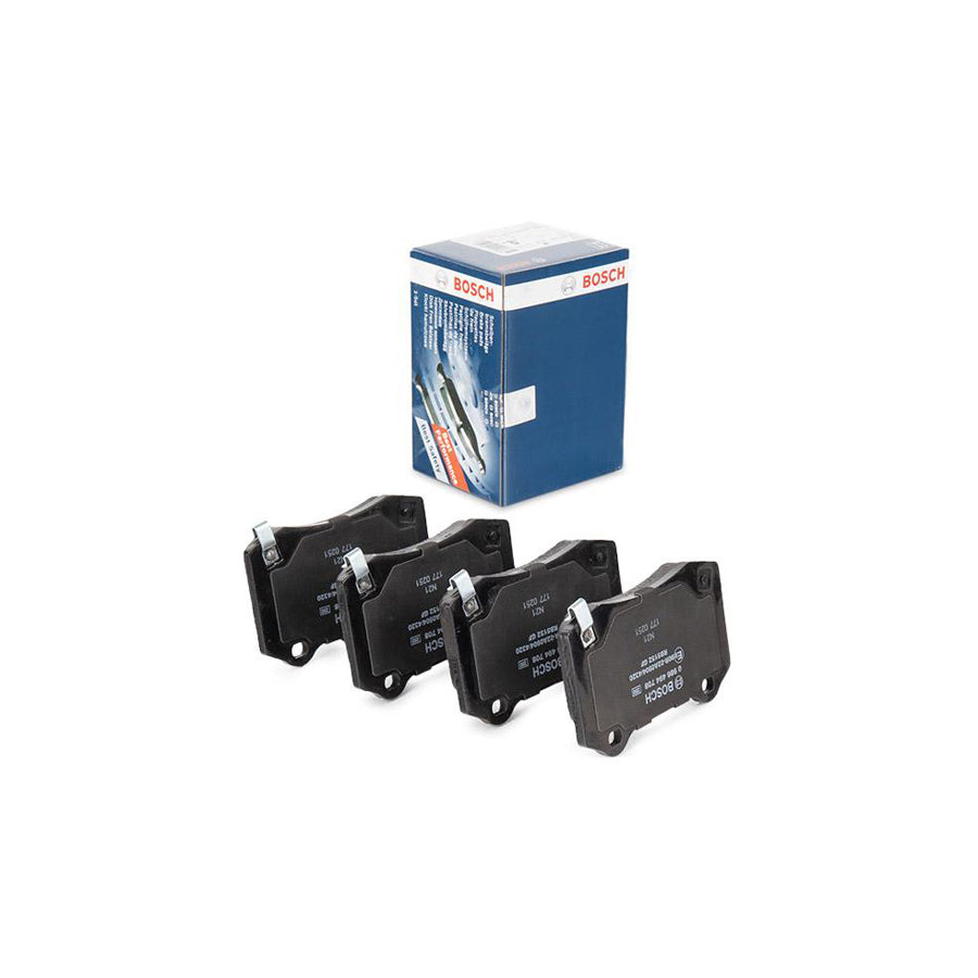 Bosch 0986494708 Brake Pad Set With Acoustic Wear Warning With Anti Squeak Plate BP1703