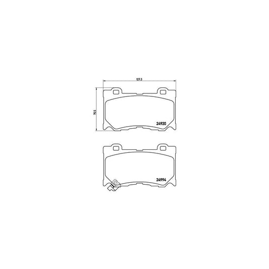 Brembo P 56 084 Brake Pad Set With Acoustic Wear Warning