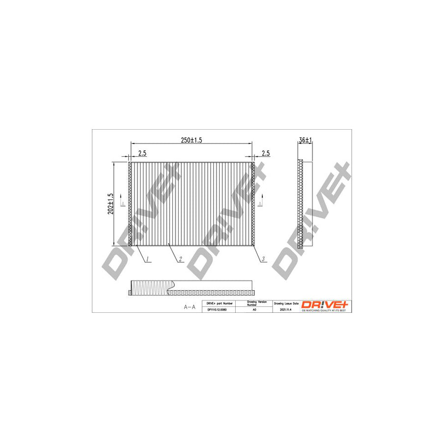 Dr!Ve+ Dp1110.12.0080 Pollen Filter | Duco Car Parts UK Car Parts