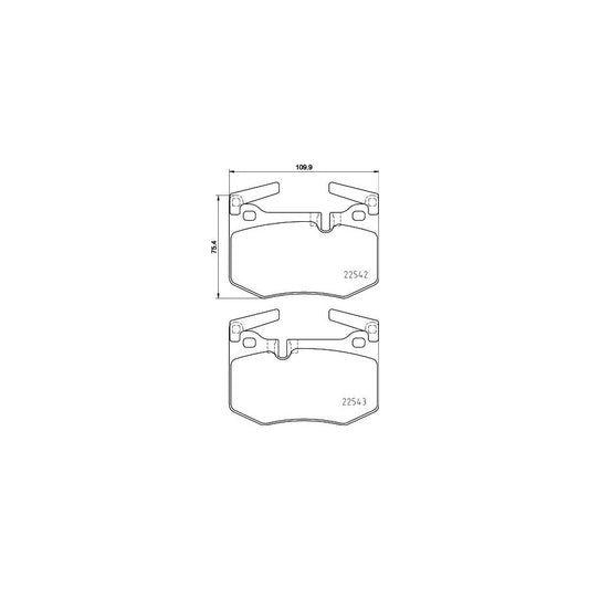 Brembo P 83 164 Brake Pad Set With Counterweights