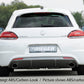 Rieger 00014118 VW 13 Scirocco R Rear Diffuser for Original Tailpipe Left & RIght -  Matte Black
