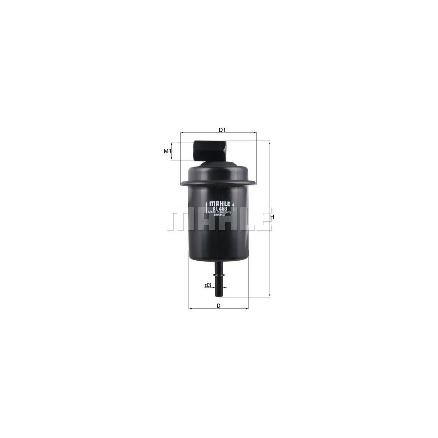 MAHLE ORIGINAL KL 453 Fuel filter for HYUNDAI Amica / Atoz (MX) In-Line Filter