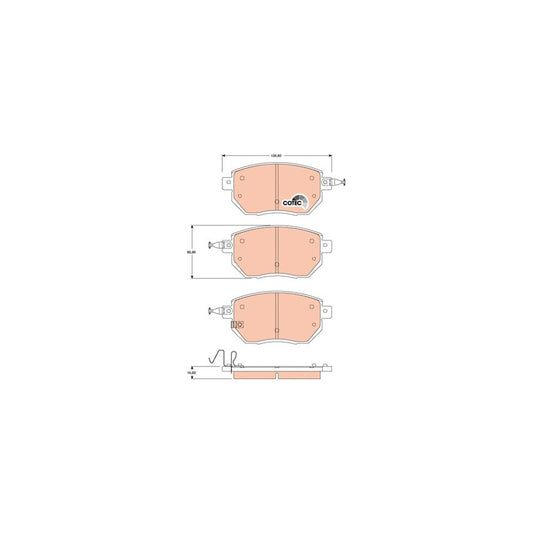 TRW Cotec Gdb3416 Brake Pad Set With Acoustic Wear Warning