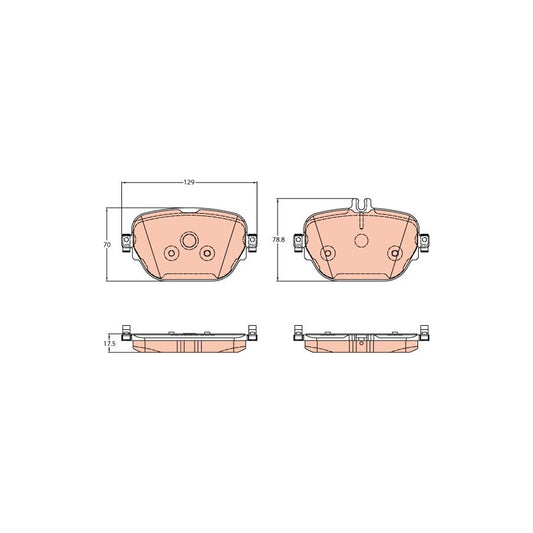 TRW Gdb2191 Brake Pad Set Prepared For Wear Indicator