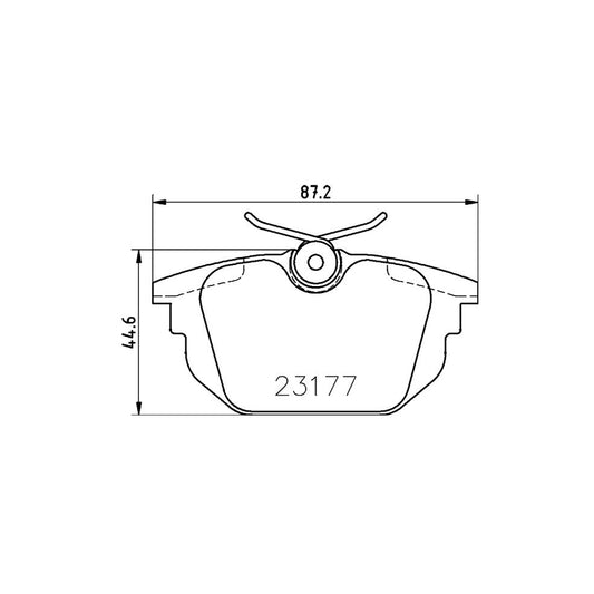Hella 8DB 355 018 371 Brake Pad Set Not Prepared For Wear Indicator With Brake Caliper Screws