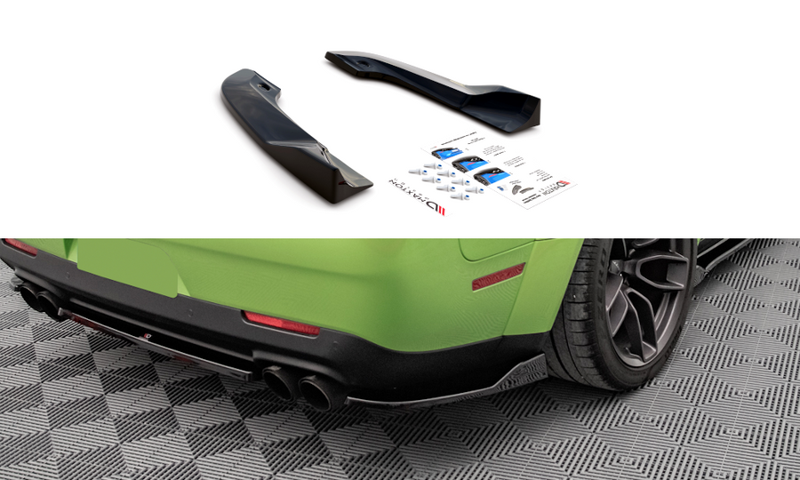 Maxton Design DO-CHL-3F-SRT-HC-RSD1T Rear Side Splitters Dodge Challenger SRT Demon MK3 | Duco Car Parts UK Car Parts