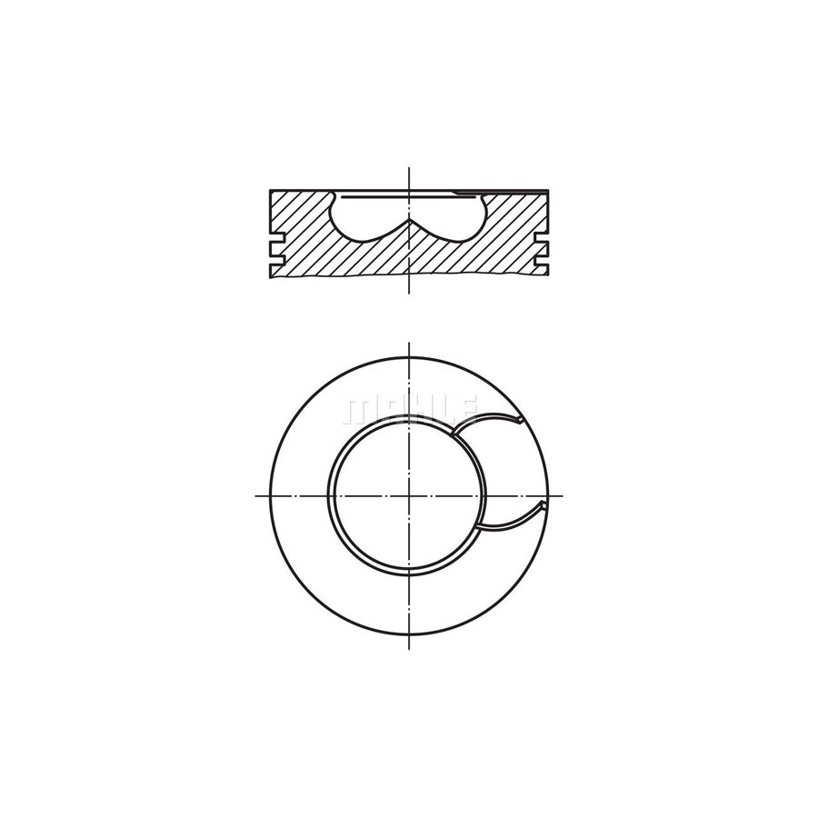 MAHLE ORIGINAL 008 09 00 Piston 120,0 mm, with cooling duct, with piston ring carrier