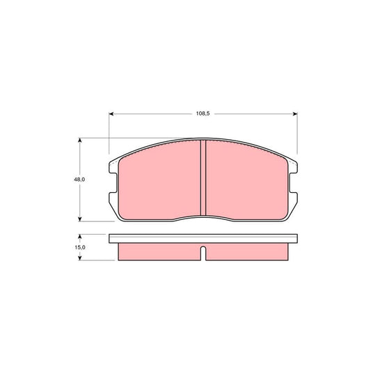 TRW Gdb365 Brake Pad Set Not Prepared For Wear Indicator