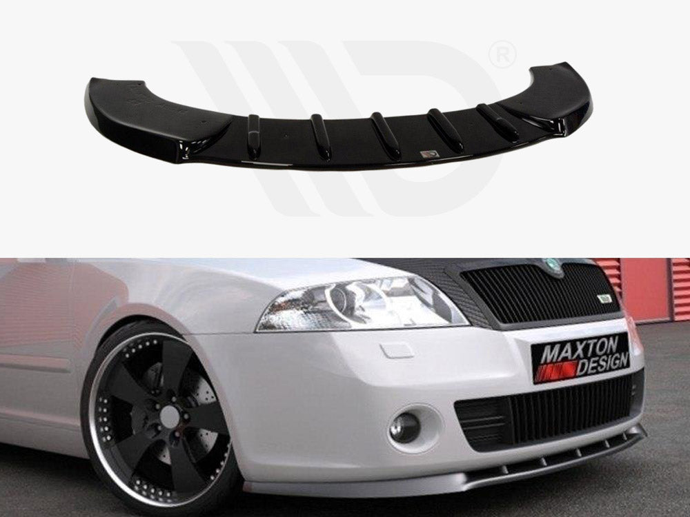 Maxton Design SK-OC-2-RS-FD1T Front Splitter Skoda Octavia MK2 Vrs Pre-facelift (2005-2007) | Duco Car Parts UK Car Parts