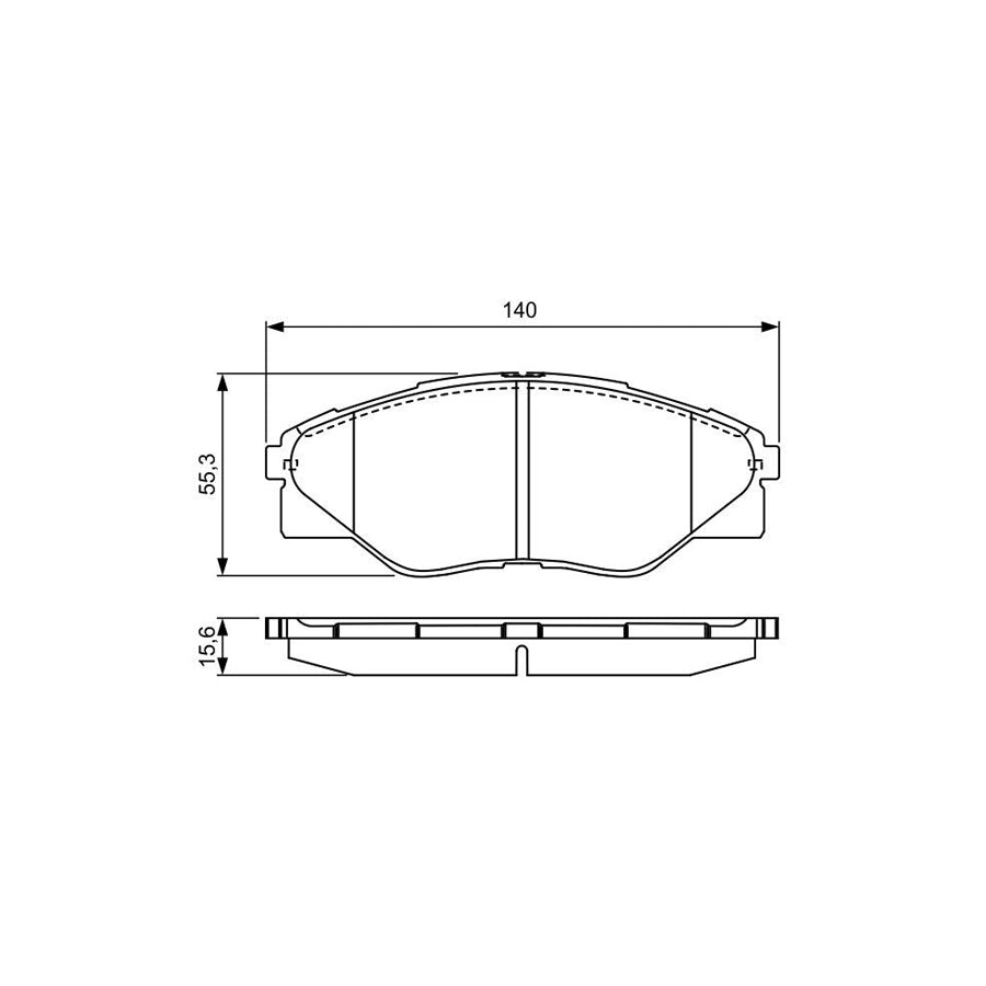Bosch 0986495303 Brake Pad Set For Toyota Hilux Pick Up Excl Wear Warning Contact With Mounting Manual BP1592