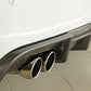 Rieger 00099355 Audi 8V A3 Rear Diffuser for Twin Tailpipe Left - Carbon-Look