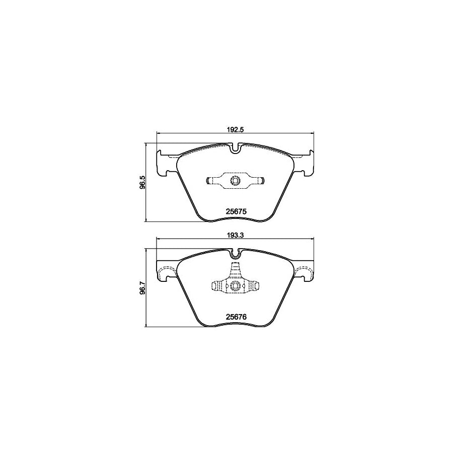 Hella 8DB 355 040 371 Brake Pad Set For Bmw 7 F01 F02 F03 F04 Prepared For Wear Indicator