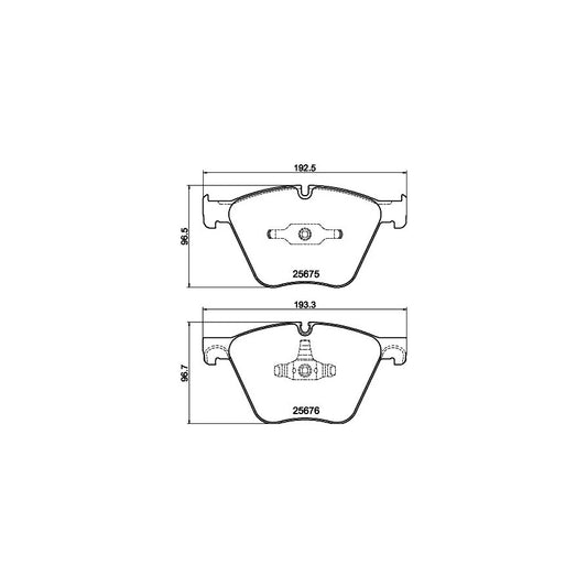 Hella 8DB 355 040 371 Brake Pad Set For Bmw 7 F01 F02 F03 F04 Prepared For Wear Indicator