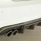 Rieger 00099355 Audi 8V A3 Rear Diffuser for Twin Tailpipe Left - Carbon-Look
