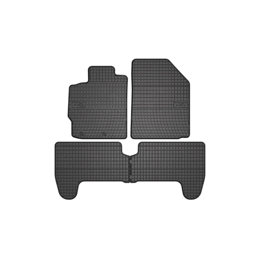 FROGUM Tailored, Basic 411210 Floor mat set for TOYOTA Yaris I Hatchback (P1) Elastomer, Front and Rear, Quantity: 4, Black, (LHD)