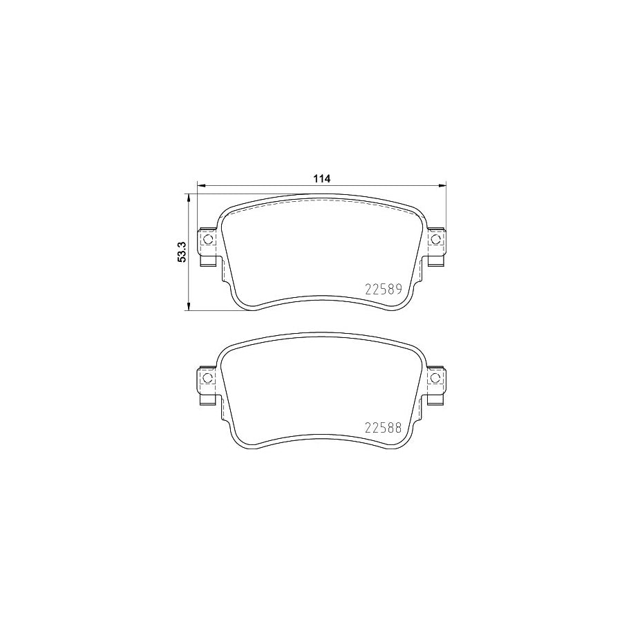 Hella 8DB 355 037 681 Brake Pad Set With Acoustic Wear Warning With Accessories