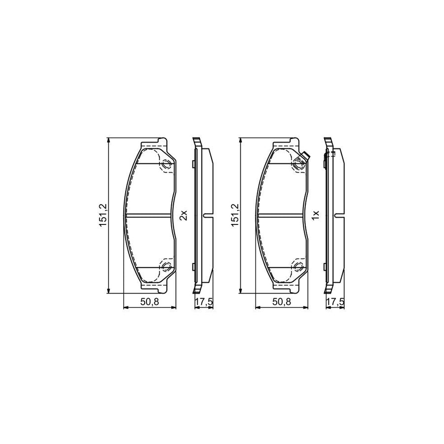 Bosch 0986495402 Brake Pad Set With Anti Squeak Plate With Mounting Manual BP1775