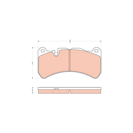 TRW Gdb1739 Brake Pad Set Prepared For Wear Indicator