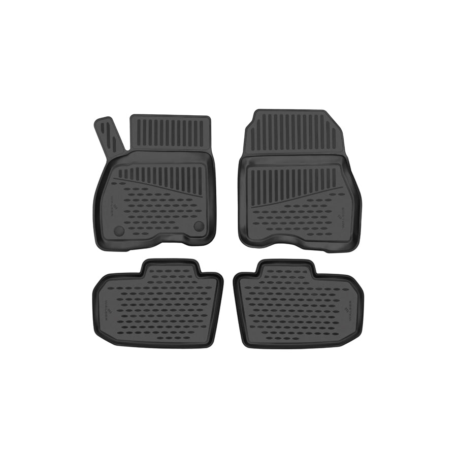WALSER Tailored, XTR 75250 Floor mat set Elastomer, Front and Rear, Black