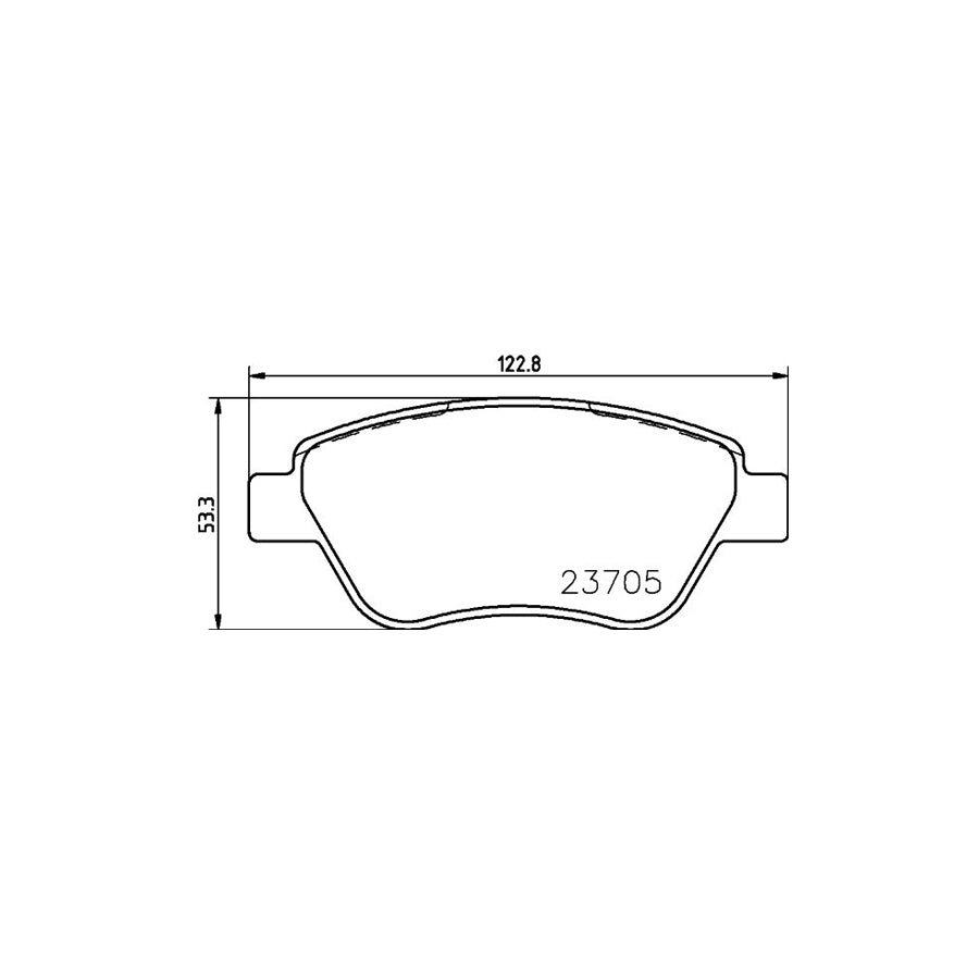 Hella 8DB 355 011 871 Brake Pad Set Not Prepared For Wear Indicator With Brake Caliper Screws With Accessories