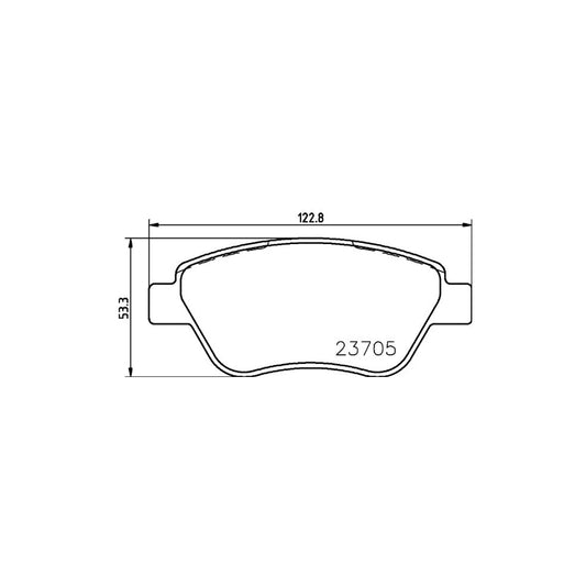 Hella 8DB 355 011 871 Brake Pad Set Not Prepared For Wear Indicator With Brake Caliper Screws With Accessories