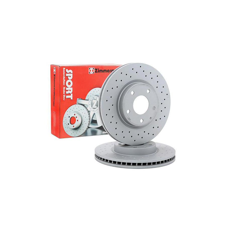 ZIMmERMANN SPORT COAT Z 370 3050 52 Brake Disc Internally Vented Perforated Coated