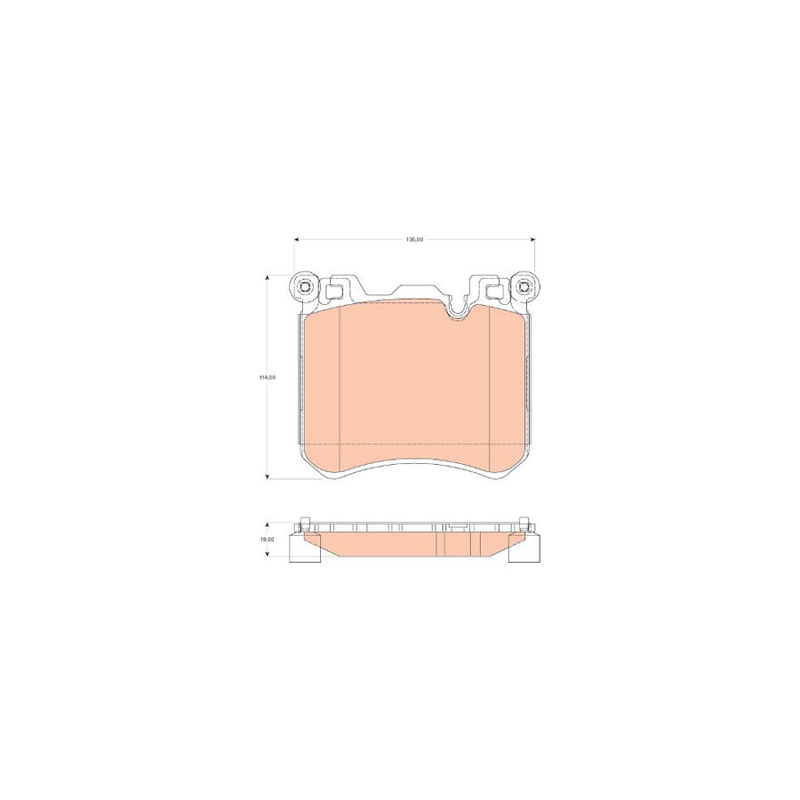 TRW Gdb1826 Brake Pad Set Prepared For Wear Indicator