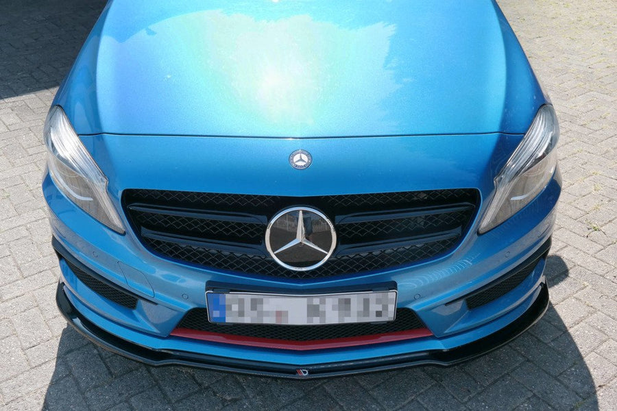 Maxton Design ME-A-176-AMGLINE-FD1T Front Splitter Mercedes Benz A-Class W176 AMG-Line (Pre-Facelift) | Duco Car Parts UK Car Parts