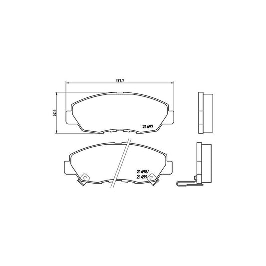Brembo P 28 042 Brake Pad Set With Acoustic Wear Warning