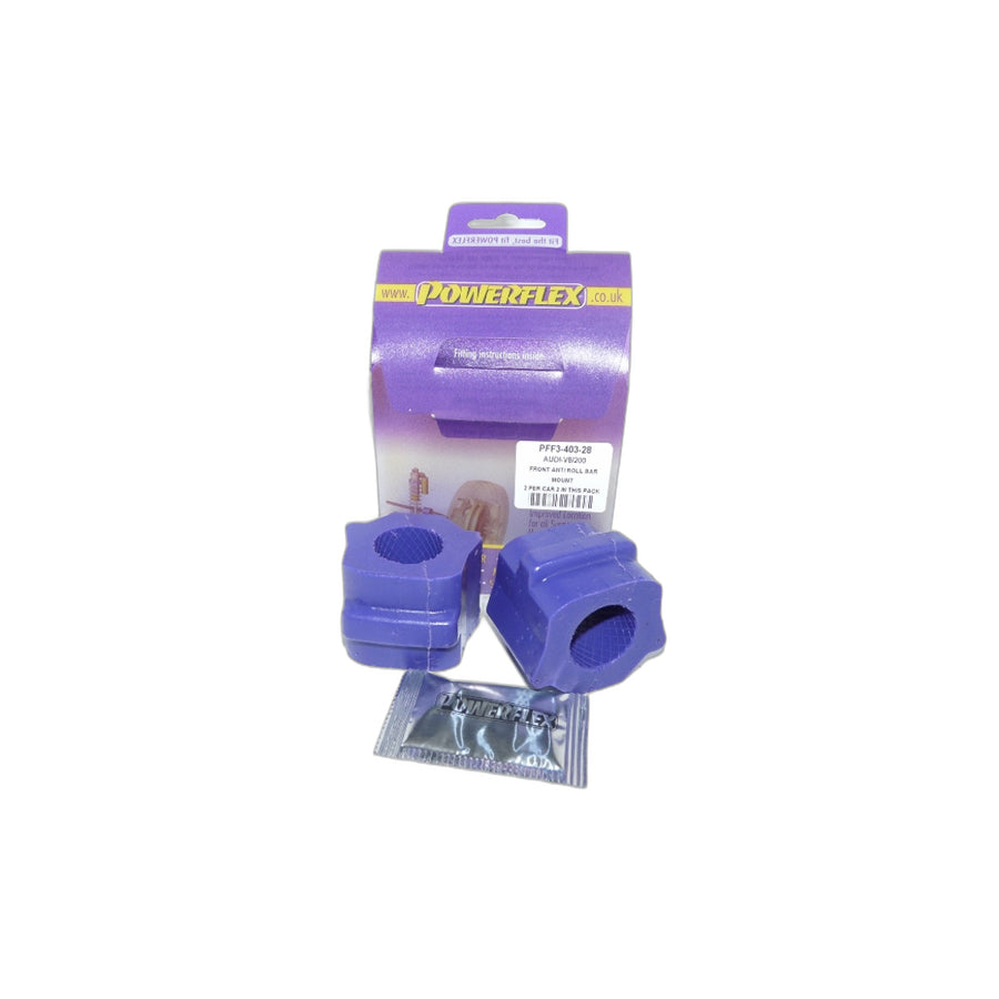 Powerflex PFF3-403-28 Audi Front Anti Roll Bar To Chassis 28mm (Inc. V8 Type 44 & C4) | Duco Car Parts UK Car Parts