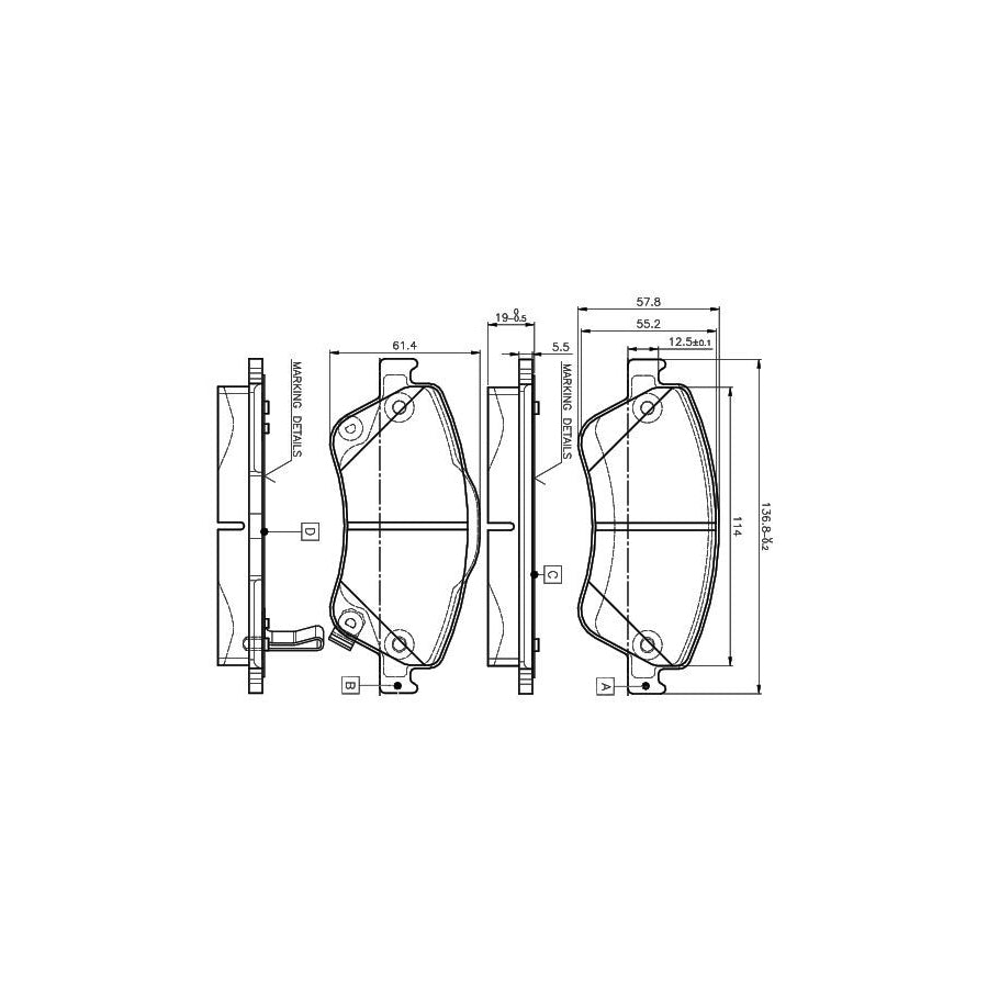 Bosch 0986Tb3069 Brake Pad Set Excl Wear Warning Contact With Accessories