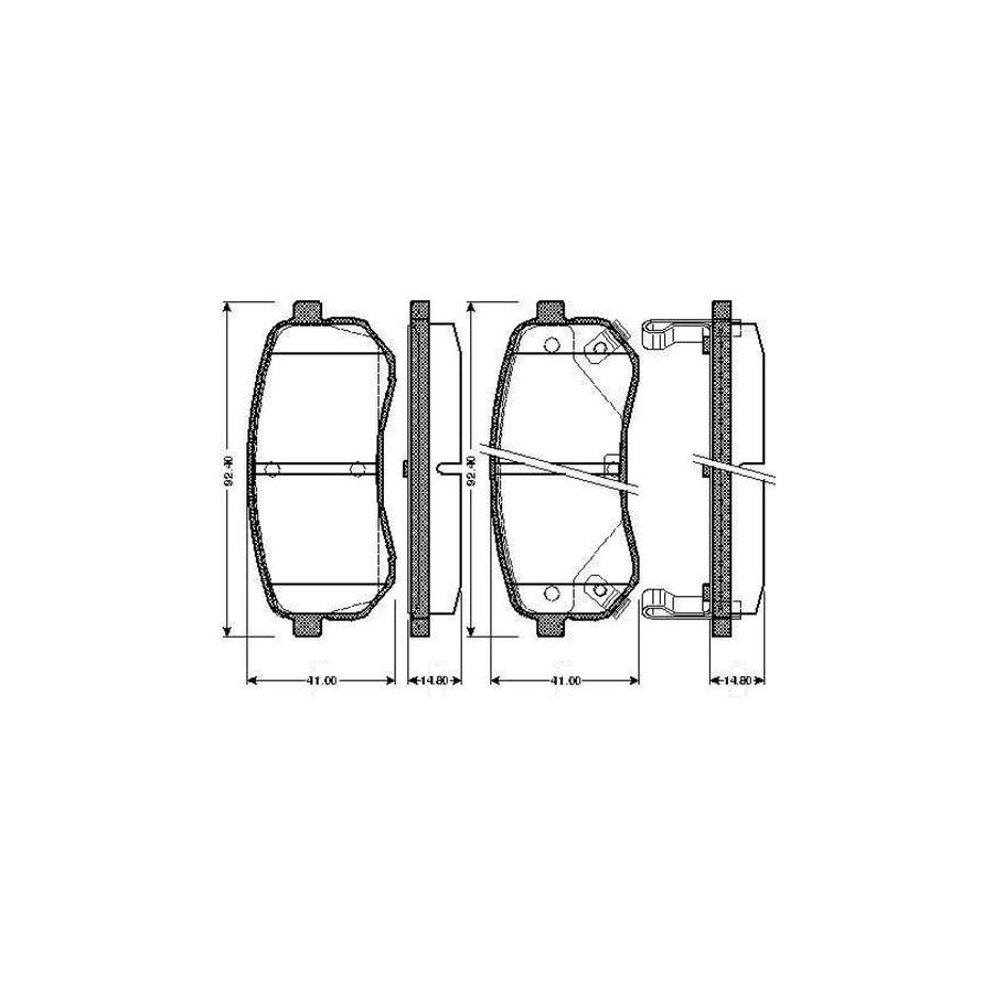 Bosch 0986Tb2893 Brake Pad Set Excl Wear Warning Contact With Accessories