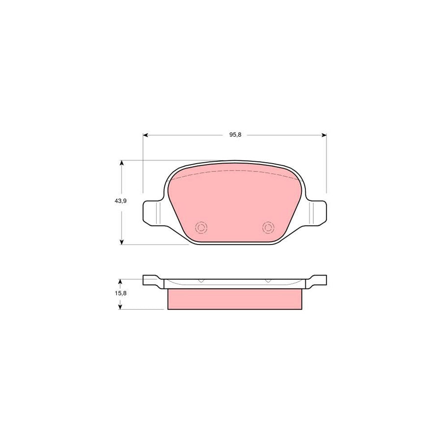 TRW Gdb1520 Brake Pad Set Not Prepared For Wear Indicator With Brake Caliper Screws With Accessories