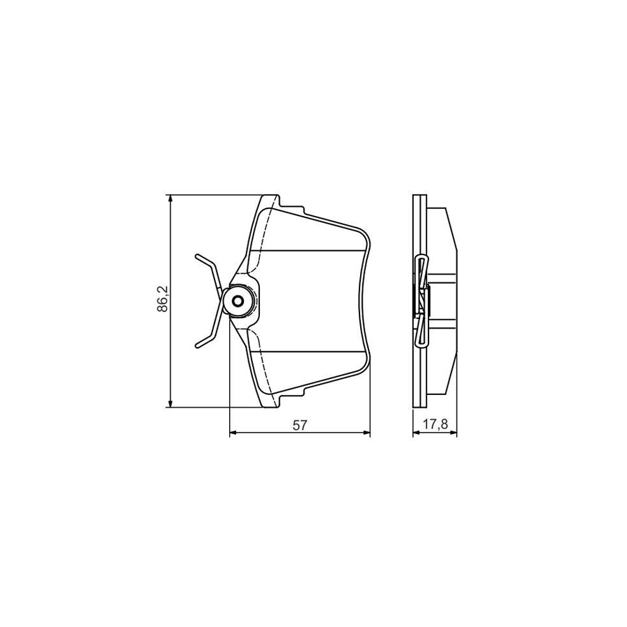 Bosch 0986495090 Brake Pad Set With Mounting Manual BP1537