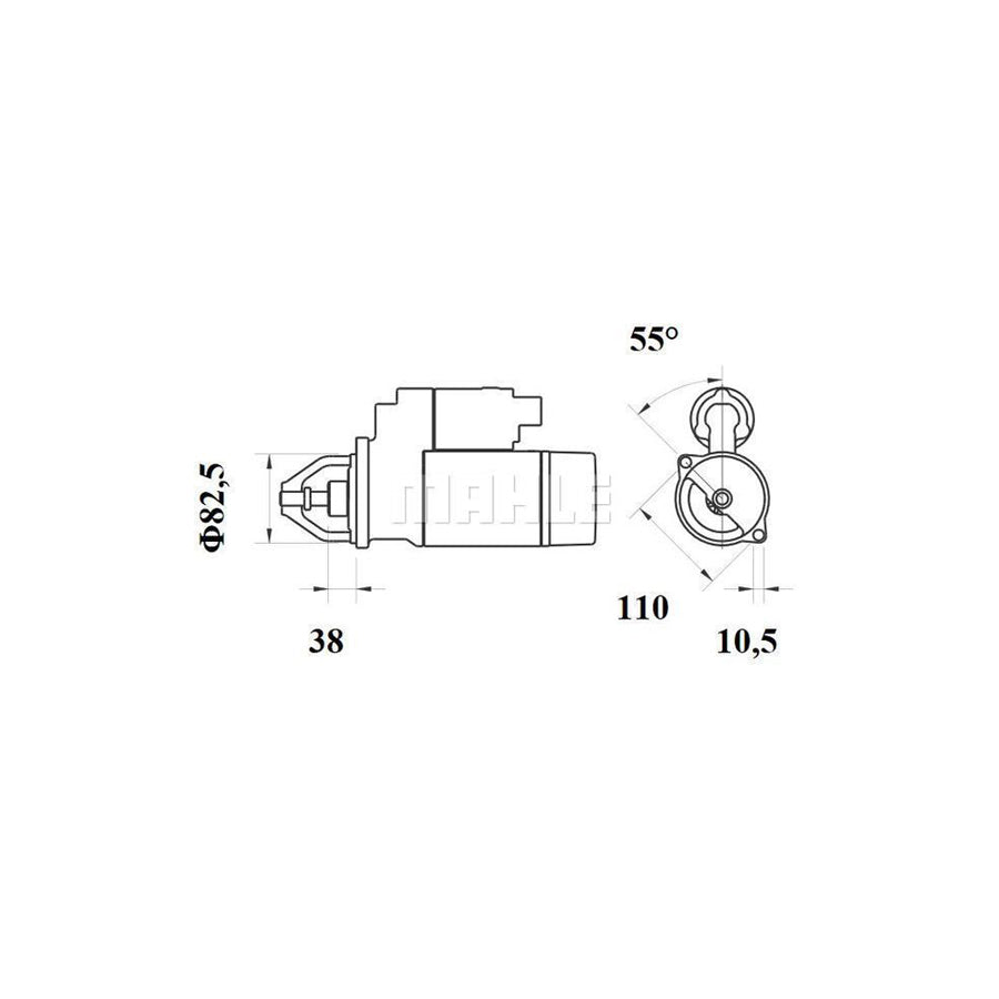 MAHLE ORIGINAL TM 44 95 Engine thermostat Opening Temperature: 95°C, with seal