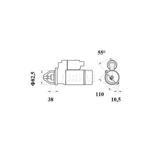 MAHLE ORIGINAL TM 44 95 Engine thermostat Opening Temperature: 95°C, with seal