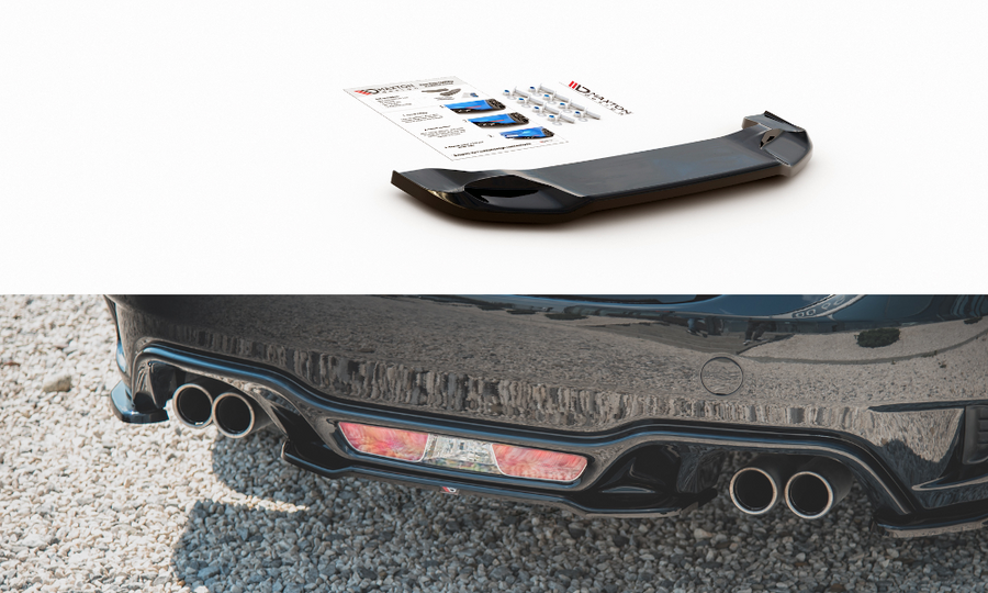 Maxton Design FI-124-1-AB-RD2T Central Rear Splitter Fiat 124 Spider Abarth | Duco Car Parts UK Car Parts