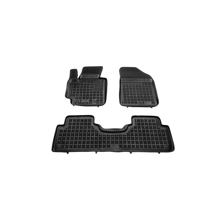 REZAW PLAST 201018 Floor mat set for KIA Soul II (PS) Elastomer, Front and Rear, Quantity: 3, Black