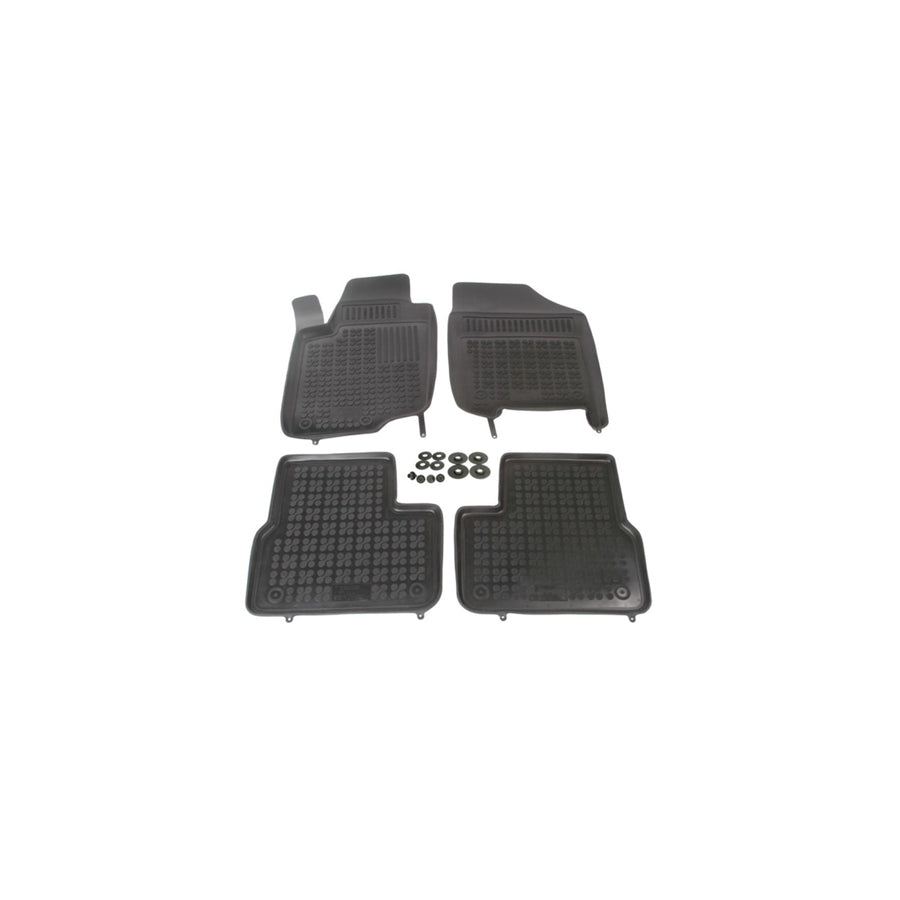 REZAW PLAST Tailored 201304 Floor mat set for PEUGEOT 207 Elastomer, Front and Rear, Quantity: 4, Black