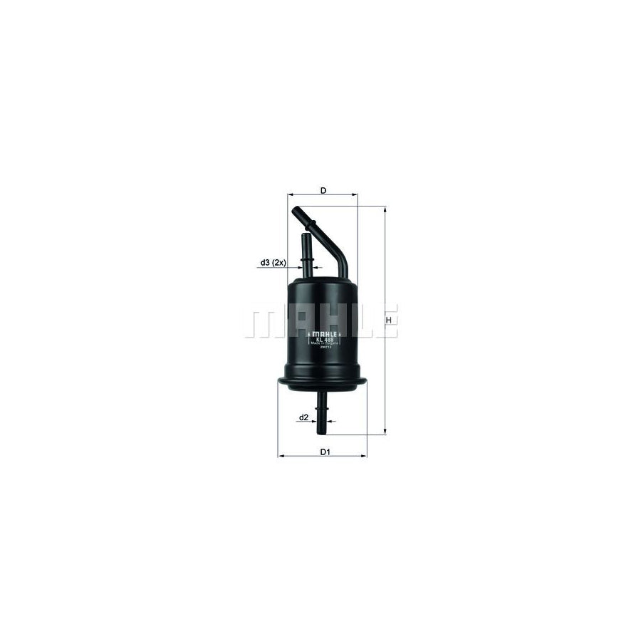 MAHLE ORIGINAL KL 488 Fuel filter for KIA RIO In-Line Filter
