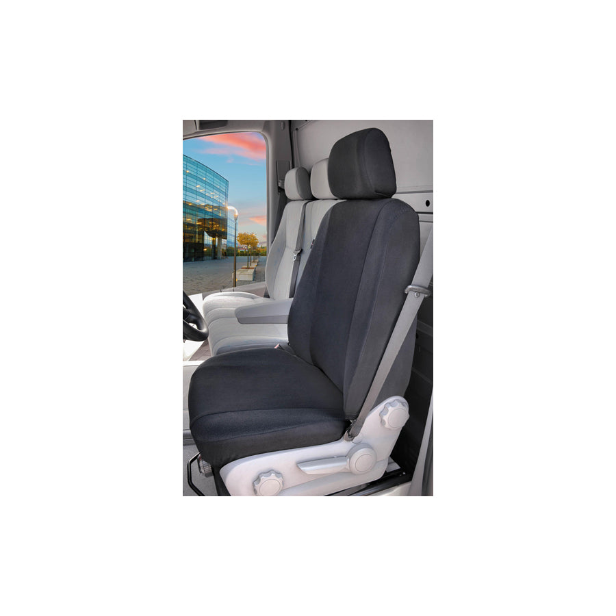 WALSER 10504 Car seat cover Anthracite, Polyester, Front