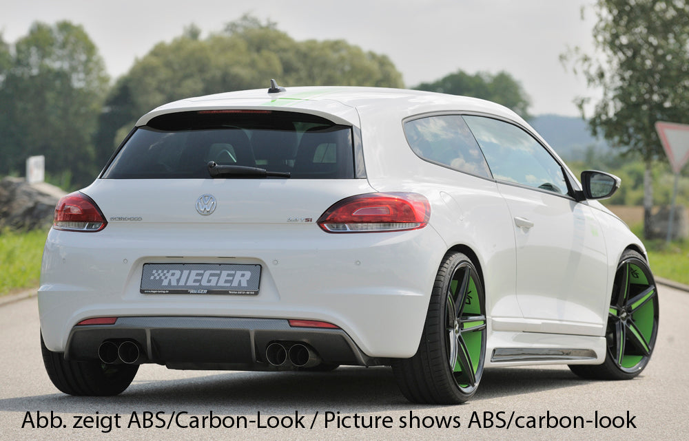 Rieger 00014119 VW 13 Mk3 Scirocco Rear Diffuser for Twin Tailpipe Left & Right -  Matte Black