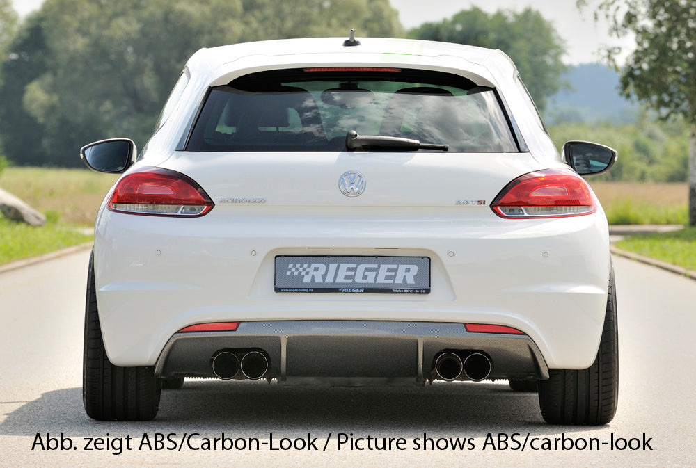 Rieger 00014119 VW 13 Mk3 Scirocco Rear Diffuser for Twin Tailpipe Left & Right -  Matte Black