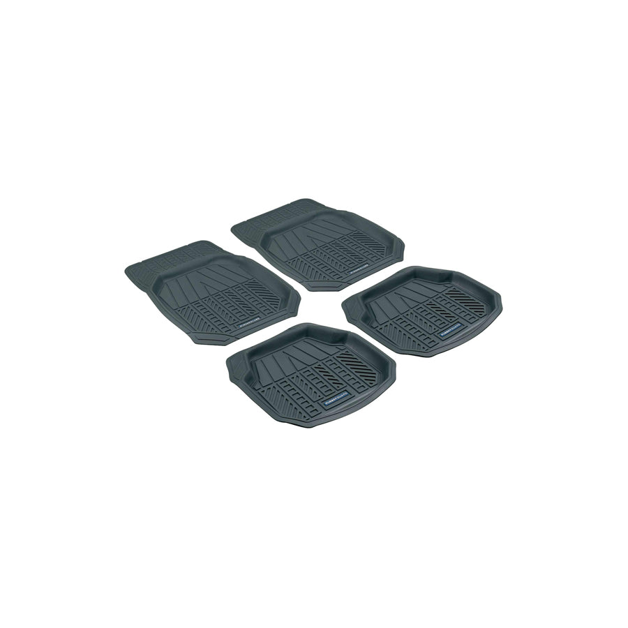 WALSER Universal fit 28018 Floor mat set Elastomer, Front and Rear, Quantity: 4, Black