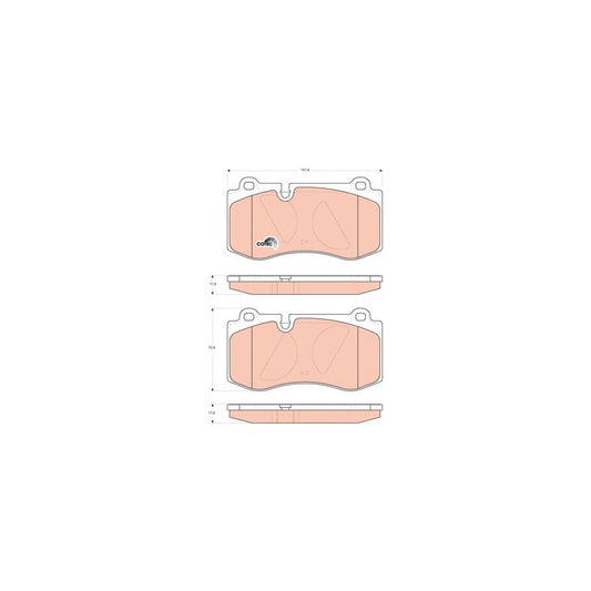TRW Cotec Gdb1733 Brake Pad Set Prepared For Wear Indicator