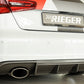 Rieger 00099357 Audi 8V Rear Diffuser for Sport Tailpipe Left & Right (A3 & S3) - Carbon-Look